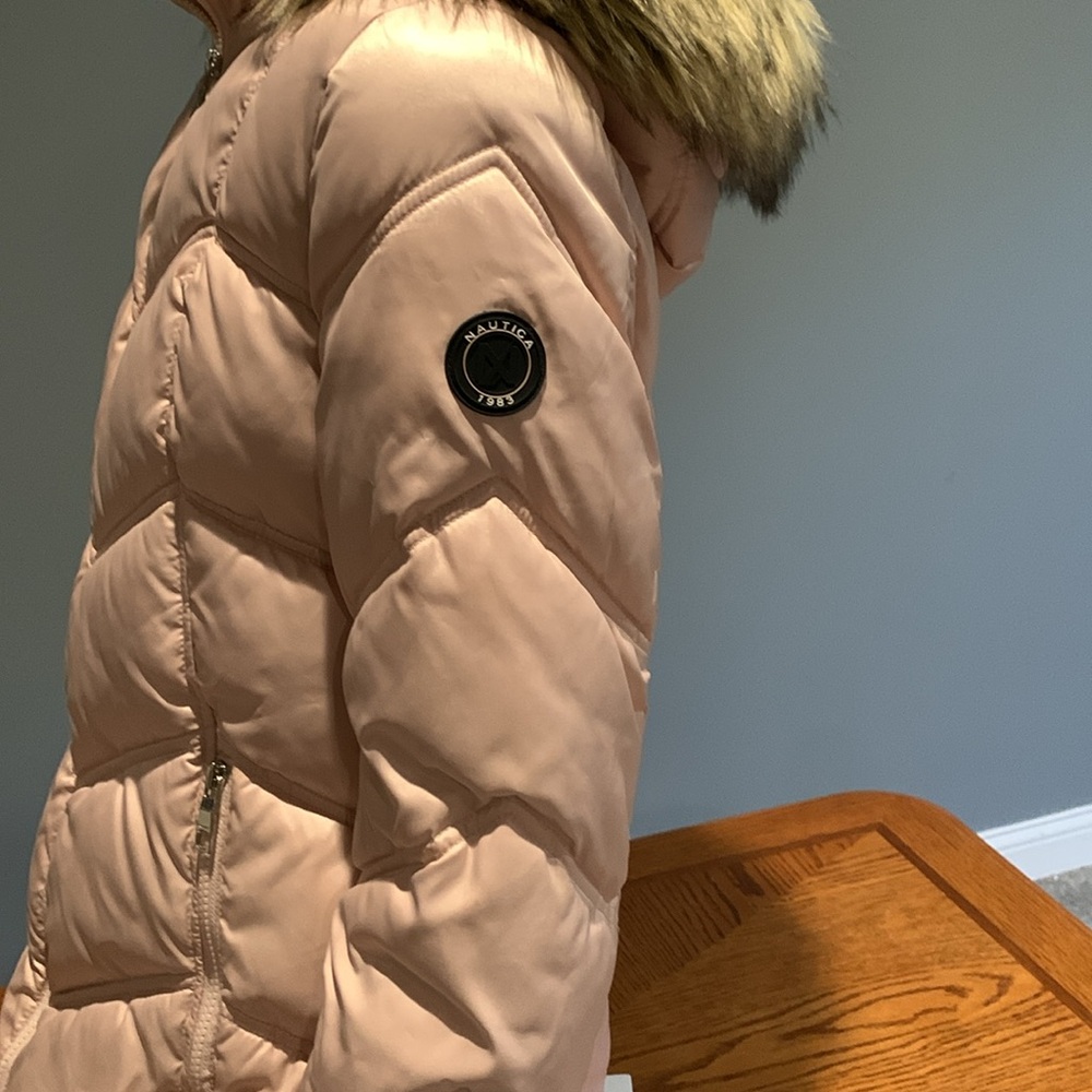 Nautica Women’s Puffer Coat with Faux Fur Trimmed Hood • Size XS - Picture 5 of 15